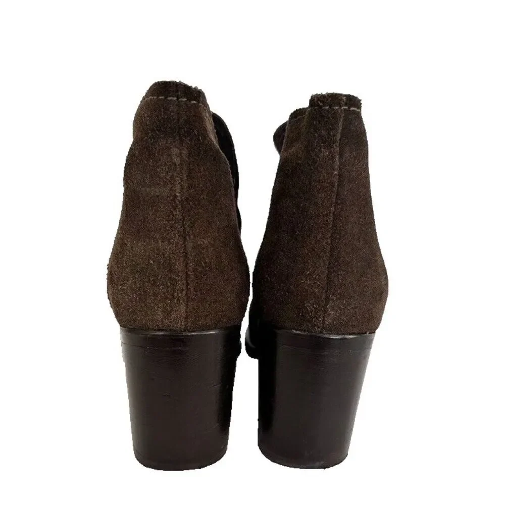 Steve Madden Womens‎ Size 8.5 Prezzie Boots Brown 100% Leather Suede Boho